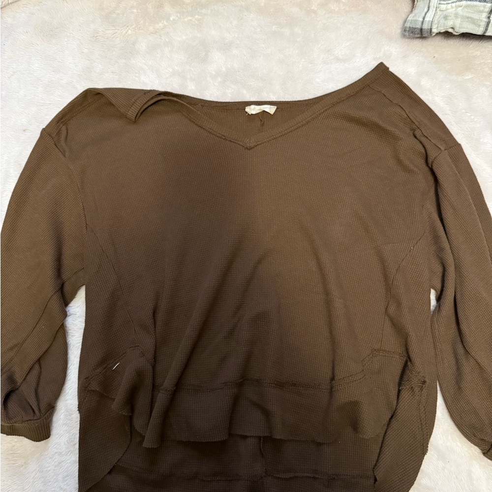 Urban Outfitters Brown Long Sleeve Top